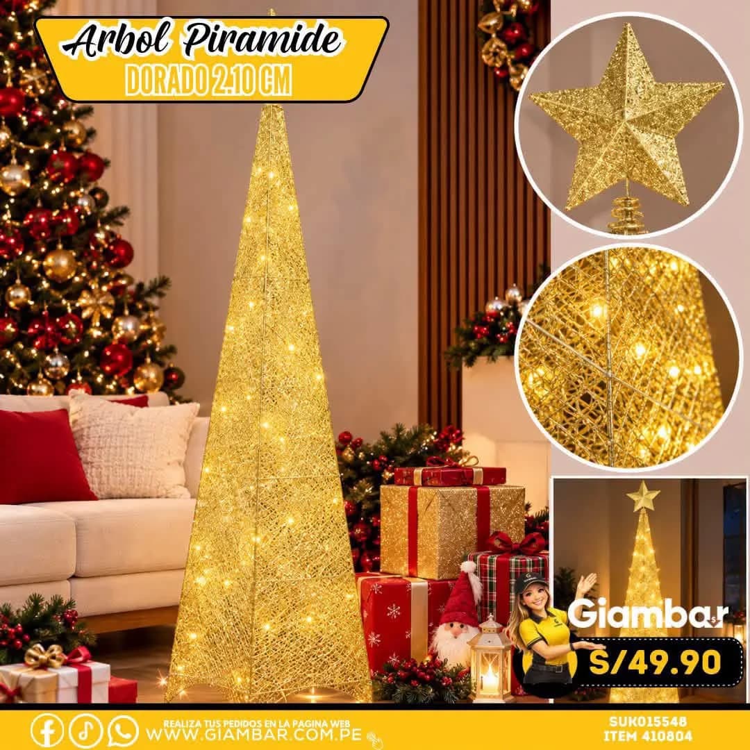 ARBOL PIRAMIDE CON ESTRELLA C72524