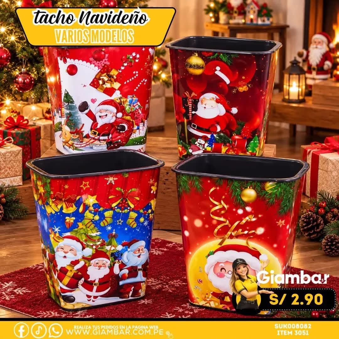 TACHO BASURA NAVIDEÑO 3051