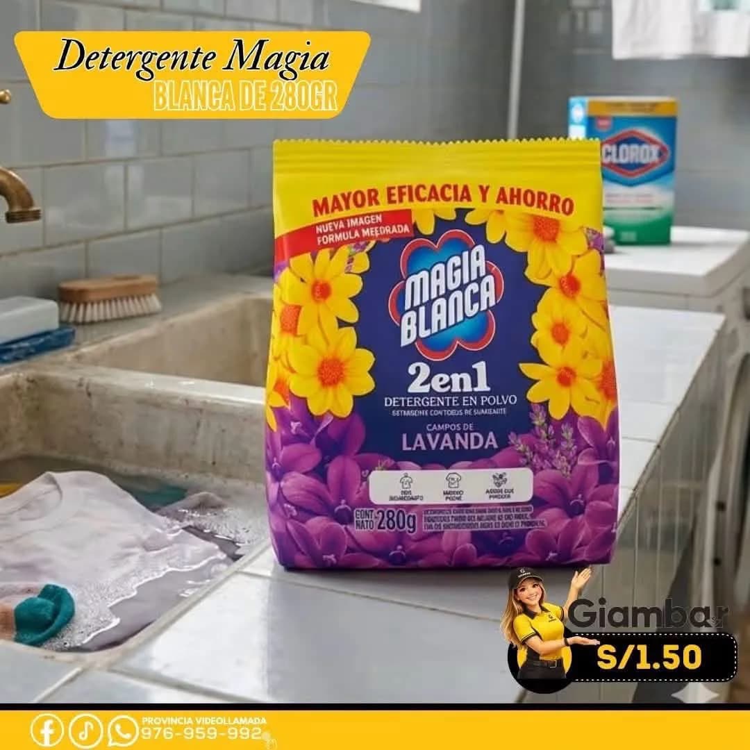 MAG-B280GR DETERGENTE MAGIA BLANCA 280GR