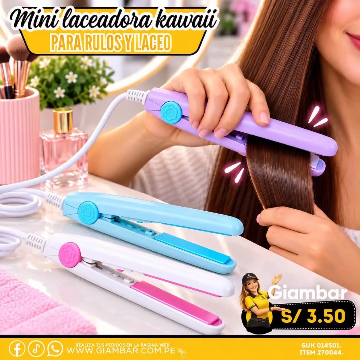 270044 MINI PLANCHA DE CABELLO