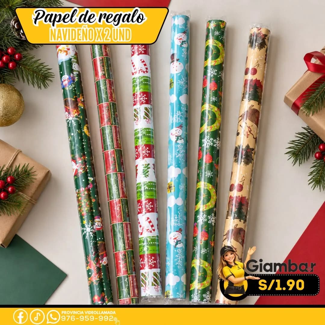 GB-411 PAPEL DE REGALO FONDO VERDE