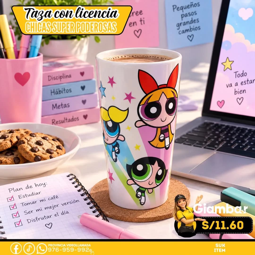 400336 PLAY TAZA CERAMICA ALTA 450ML CHICAS SUPER PODEROSAS