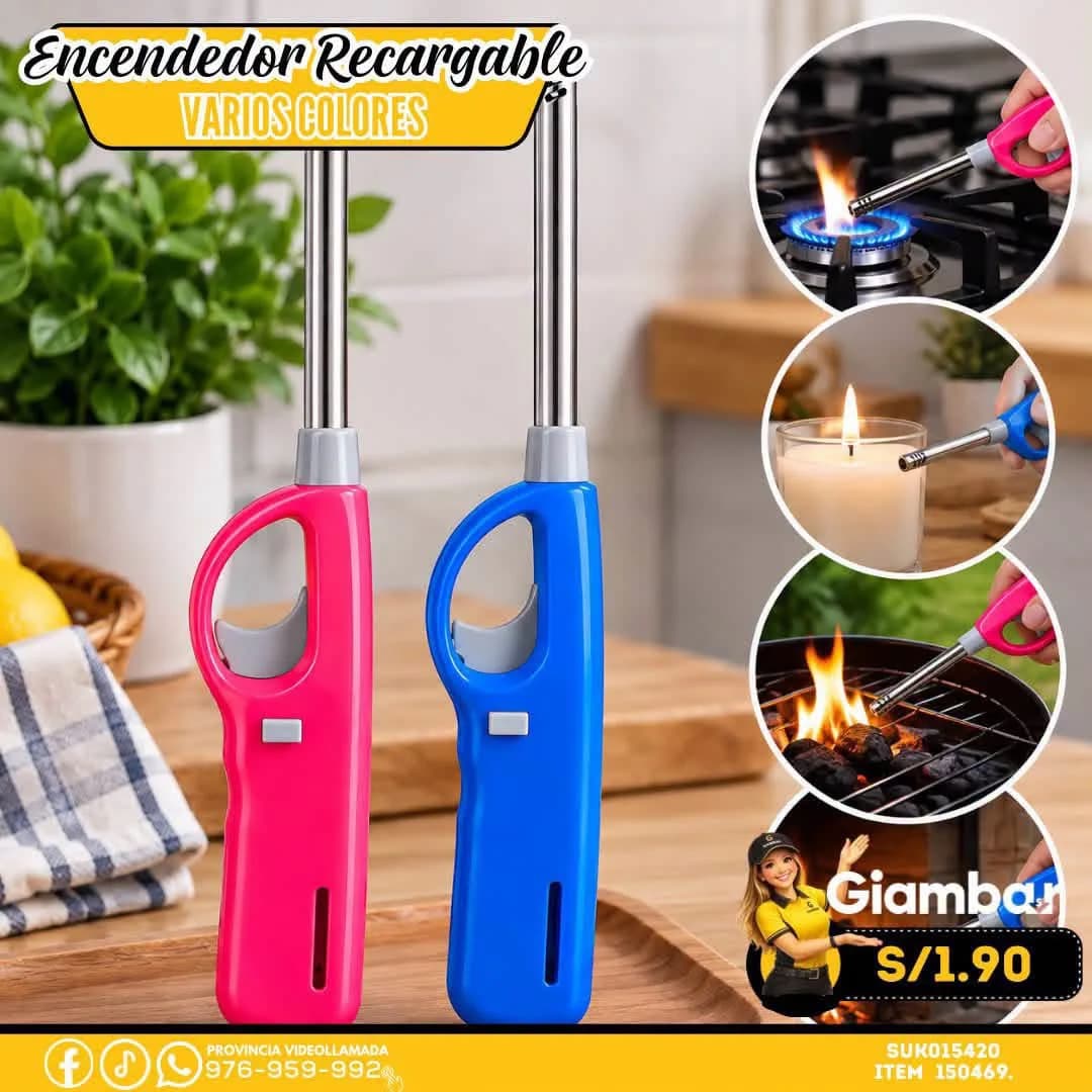 150460 ENCENDEDOR RECARGABLE VARIOS COLORES