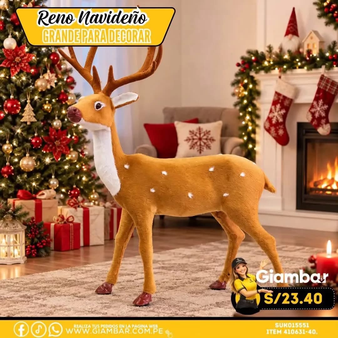 410631-40 ADORNO NAVIDEÑO RENO