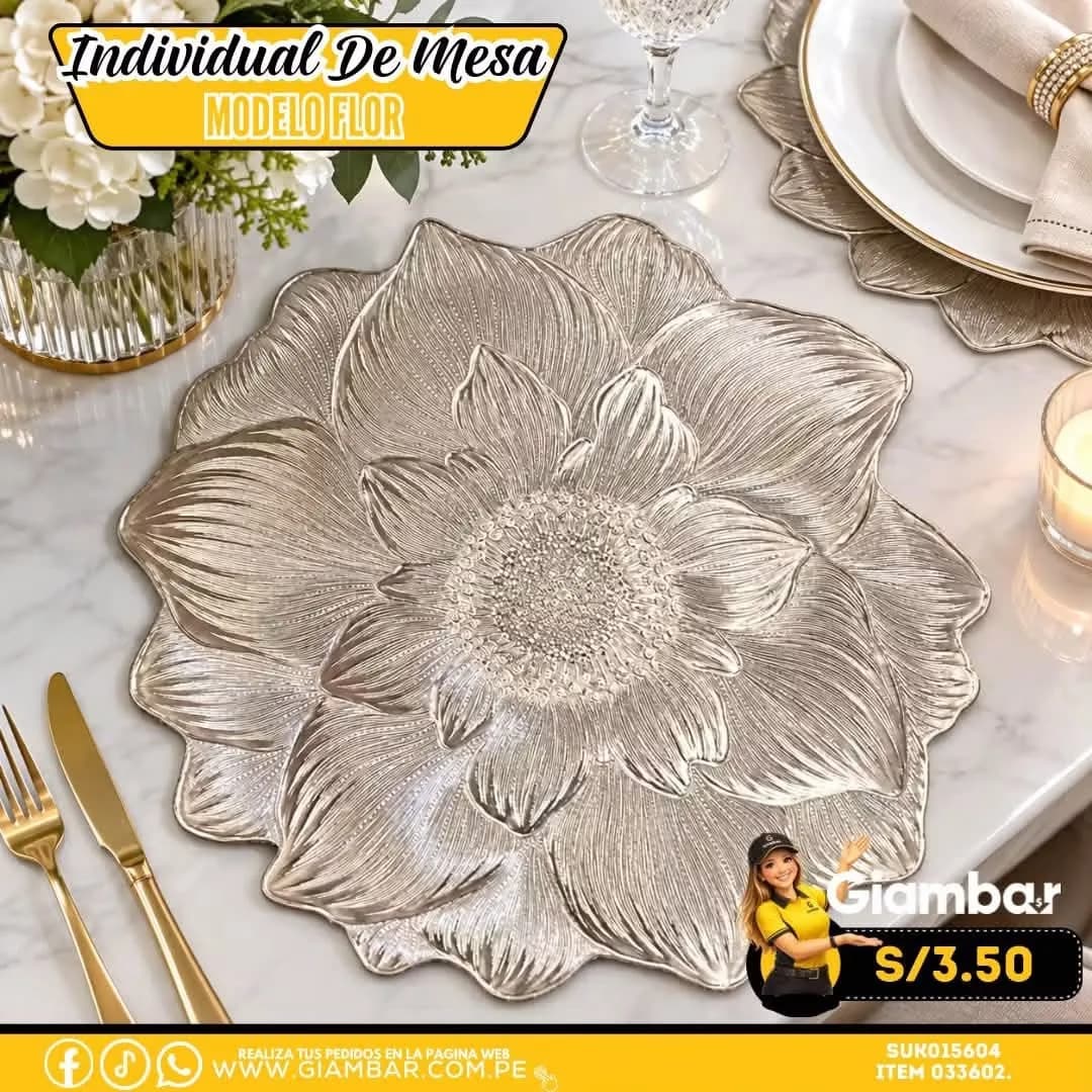 033602 Individual de Mesa Navideño 38 cm Mod. Imperial DS