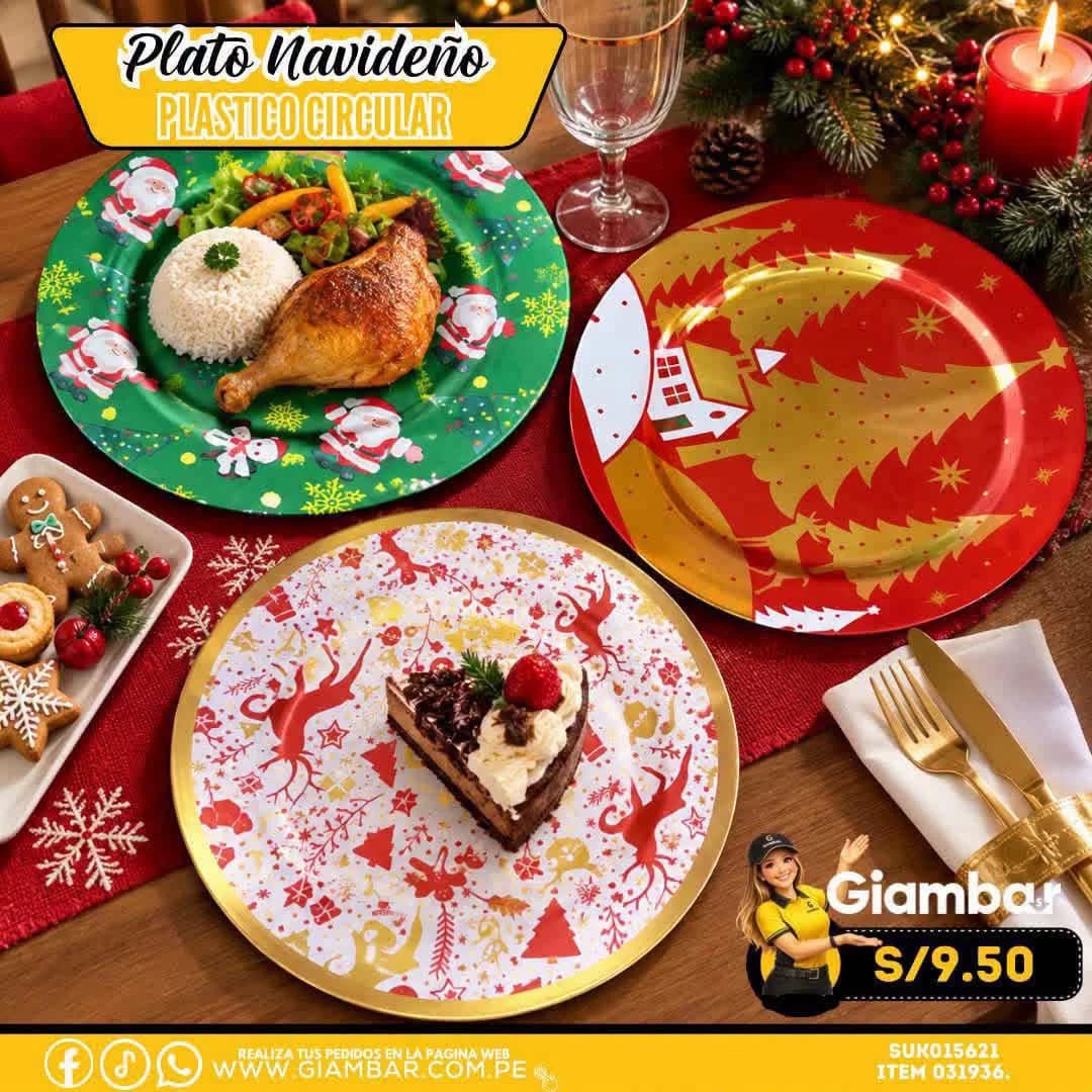 031936 Plato Navideño 33cm Mod. Deco Christmas Show CJK-20