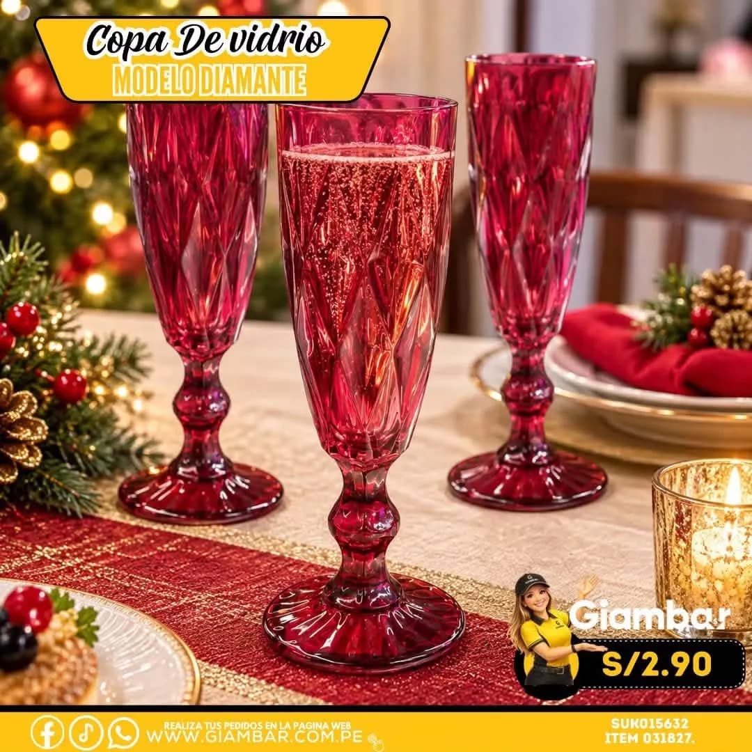 031827 Copa Diamante 250ml Mod. Flauta CLK-1989