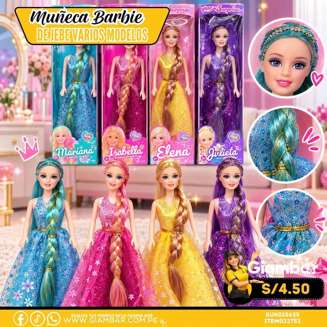 032753 MUÑECA SURPRISE CON TRENZA 2Y0084A DIVERTI